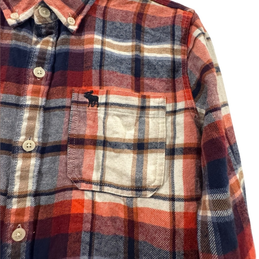 Abercrombie Kids Boy’s Plaid Button Down Flannel Shirt: Size 13/14 - Picture 5 of 12